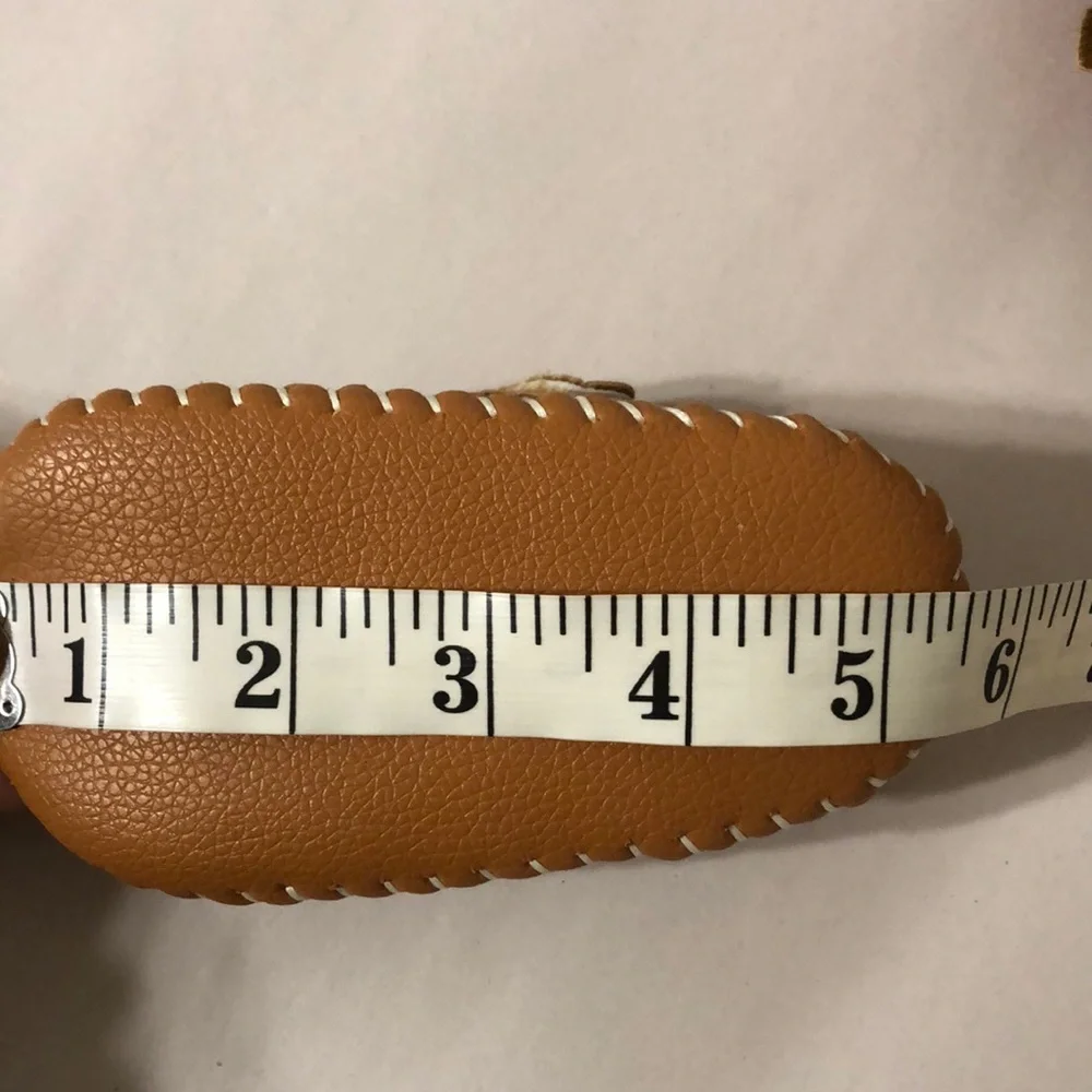 Lucky Brand Tan Velcro Bow Crib Dress Shoes size 4